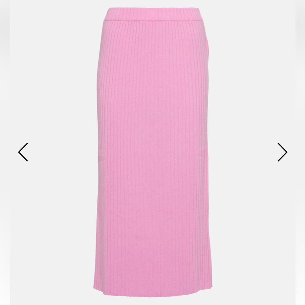 JARDIN DES ORANGERS
High-rise ribbed-knit cashmere midi skirt size (S)